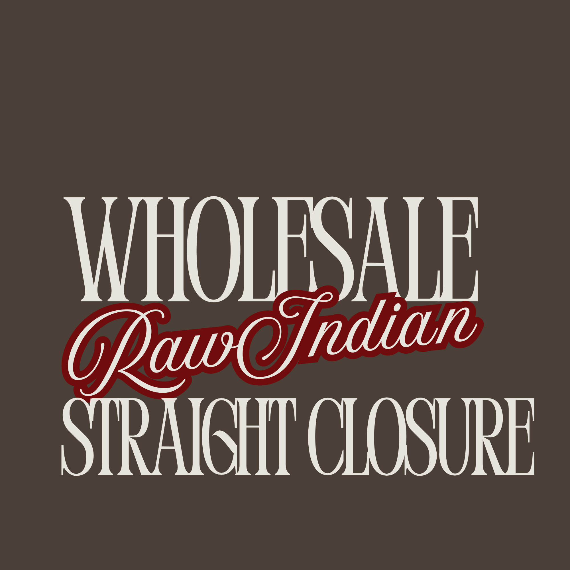 Raw Indian HD Straight Closure